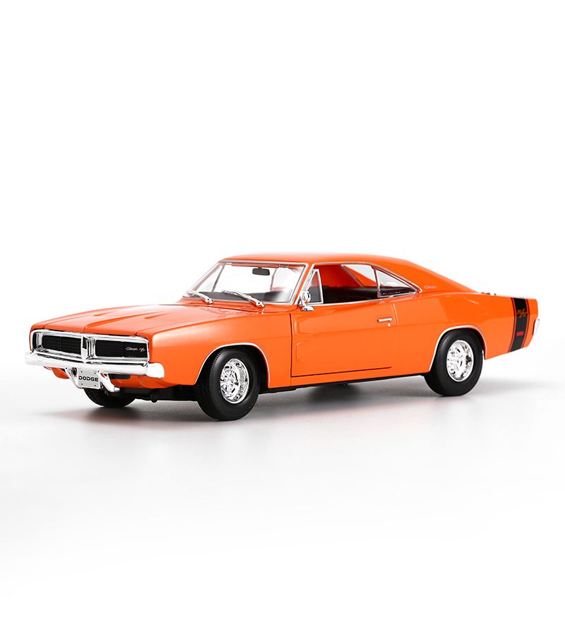 Voiture Américaine Collection Dodge Charger 1969 R/T Orange Echelle 1/18